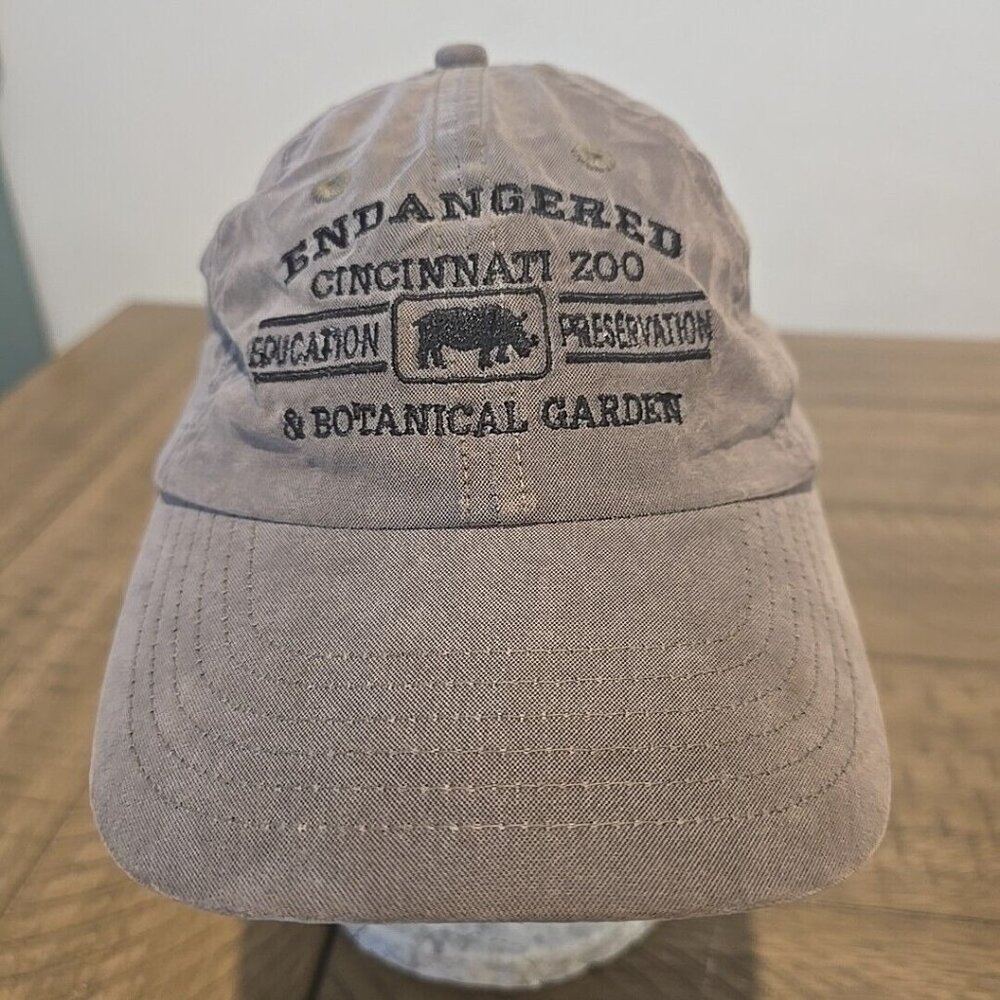 CINCINNATI ZOO Ohio Adjustable Dad Hat Cap Rhino Botanical Garden Endangered